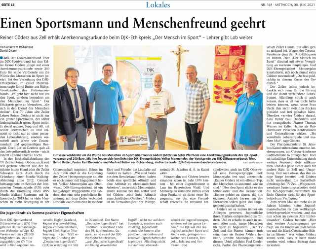 Rhein Zeitung 30. Juni 2021